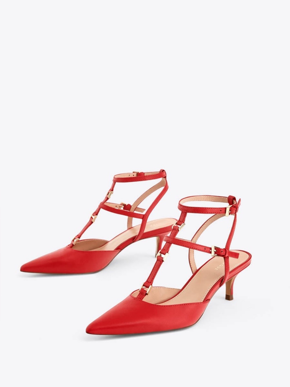 Uterqüe Red Pointed-Heel